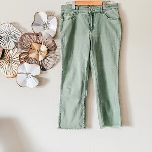 Melanie Lyne Jean Capris - Green - Size 10